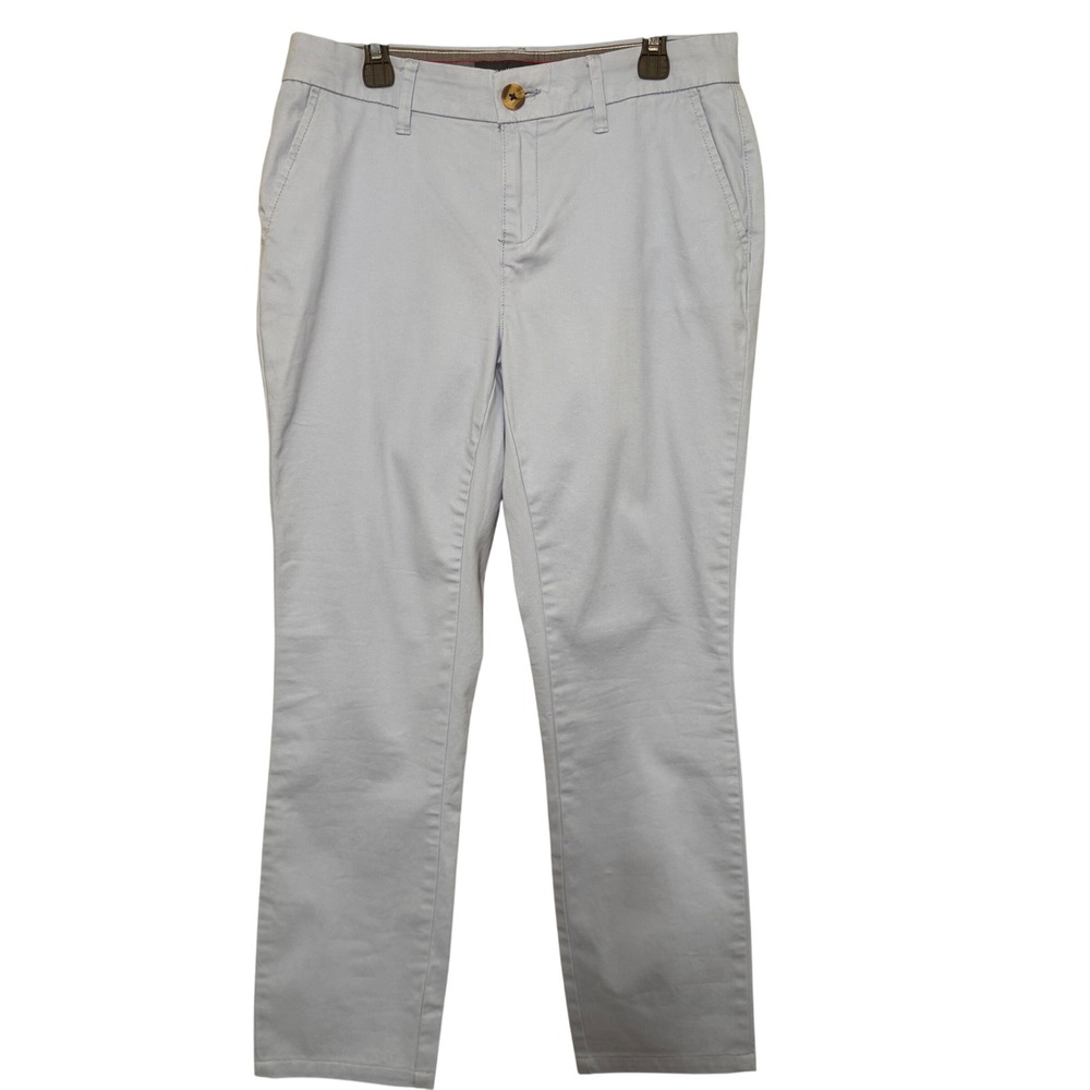 Tommy Hilfiger Women's Light Blue Stretch Cotton Chino Dress Pants Size 2